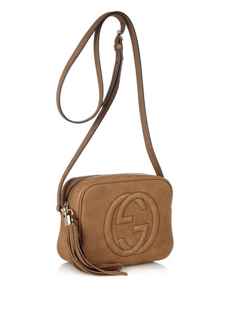 gucci brown leather crossbody bag